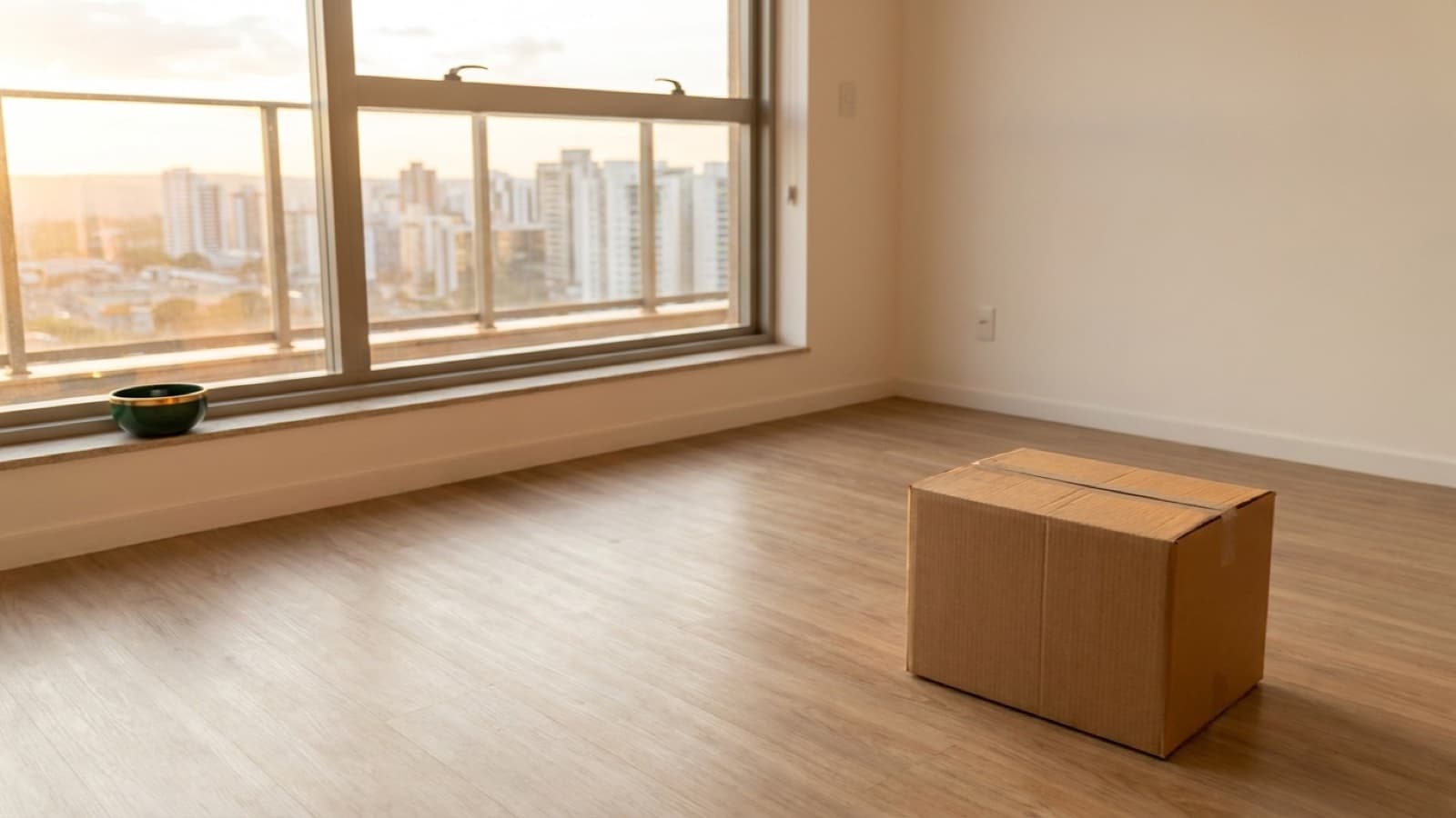 Apartamento novo vazio com vista para Brasília